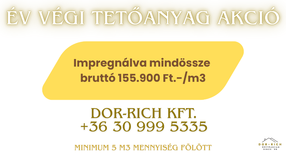 Év végi tetőanyag akció